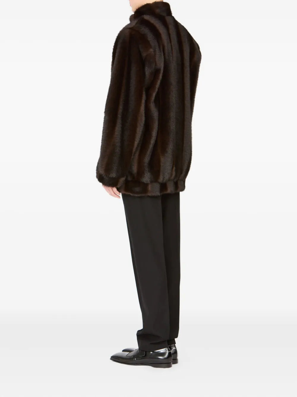 Faux Fur Jacket in Brown