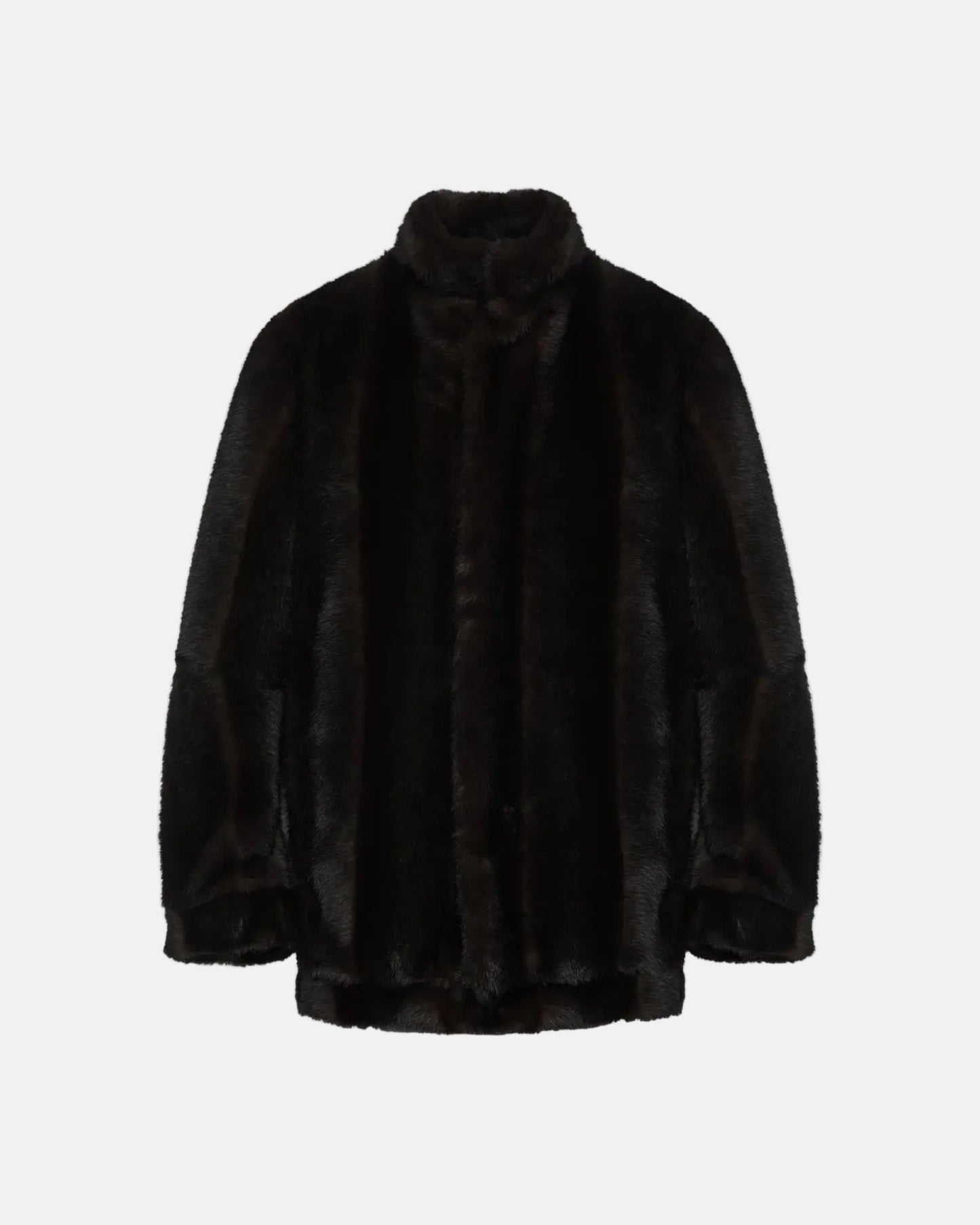 Faux Fur Jacket in Brown