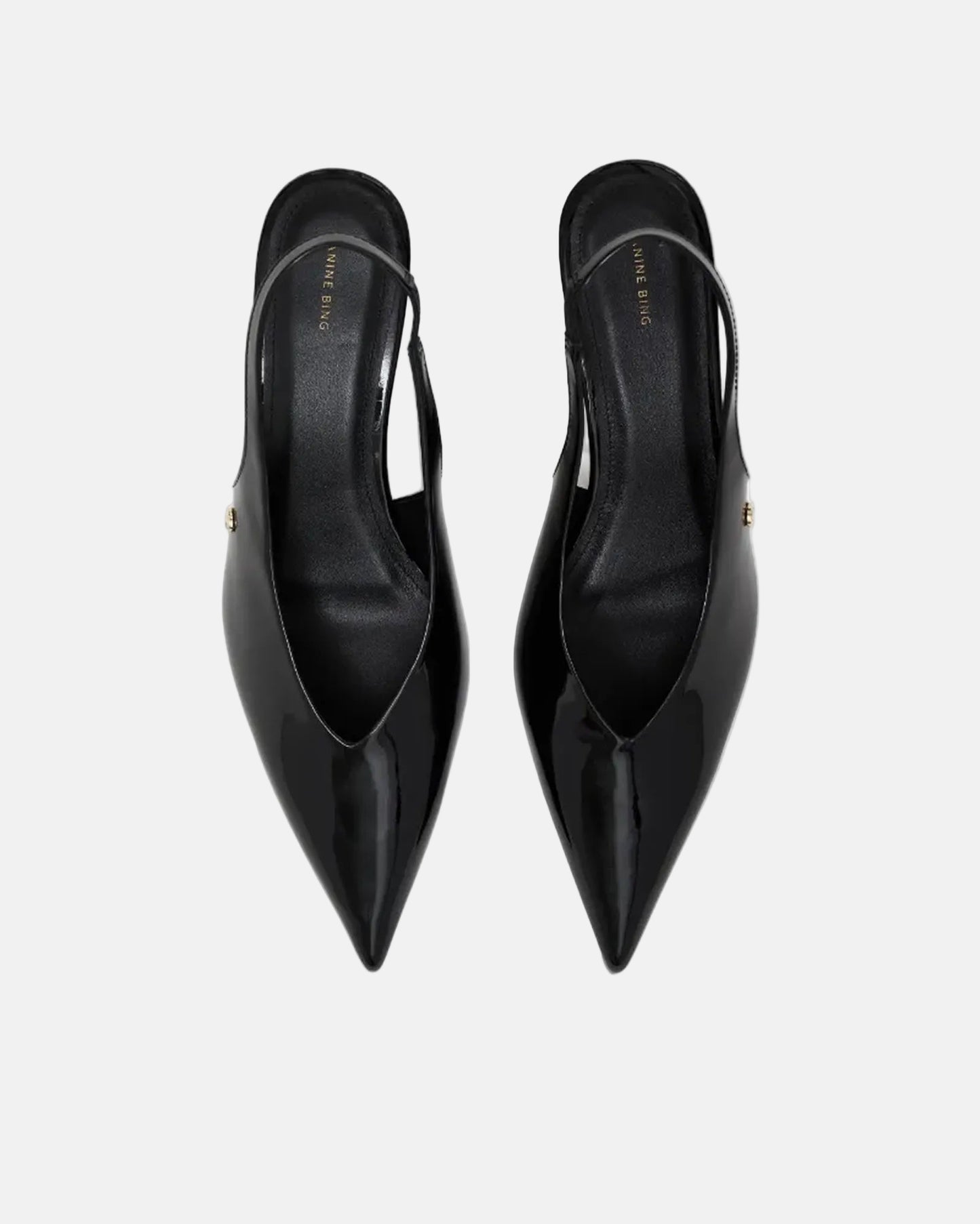 Hilda Slingback Pumps in Patent Black