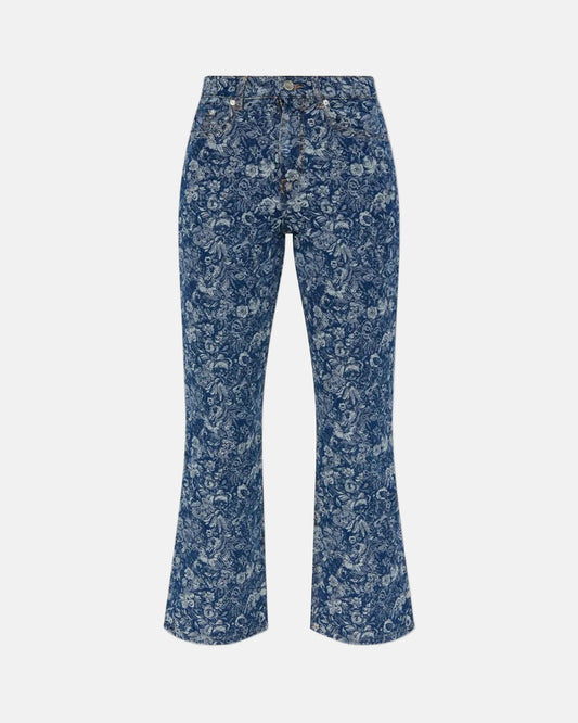 Betzy Cropped in Tapestry Denim