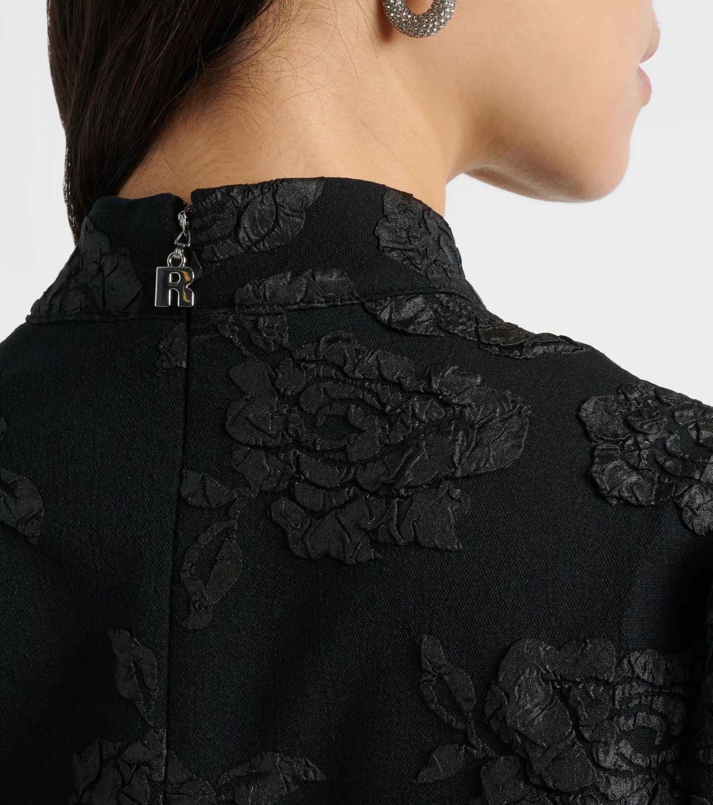 JACQUARD MIDI DRESS BLACK - ROTATE