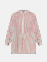 Sapha Shirt in Ecru/Red