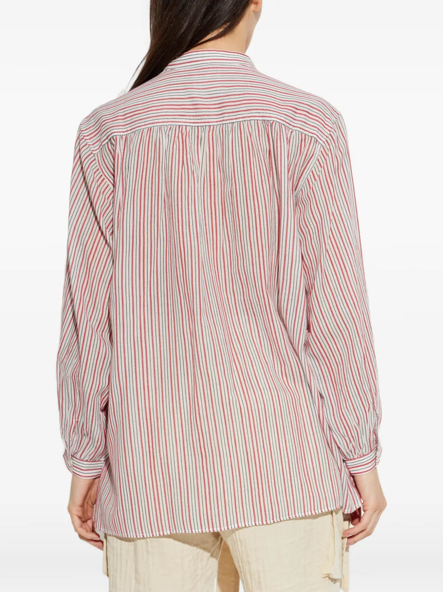 Sapha Shirt in Ecru/Red
