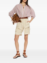 Sapha Shirt in Ecru/Red