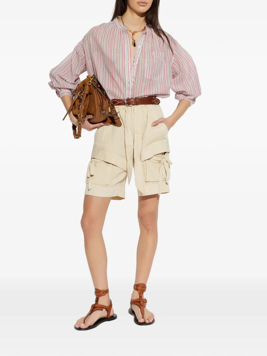 Sapha Shirt in Ecru/Red