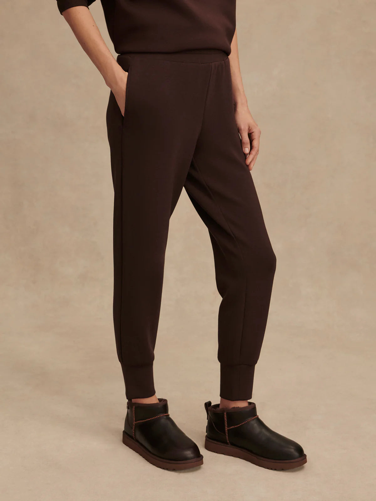 The Slim Cuff Pant 25" in Coffee Bean