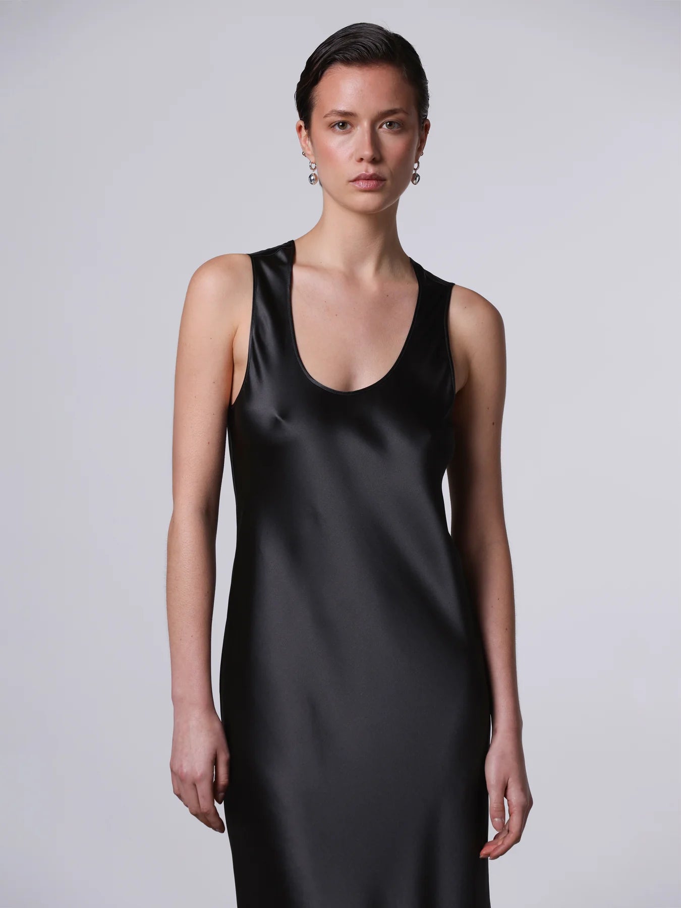 Silk Slipdress in Black