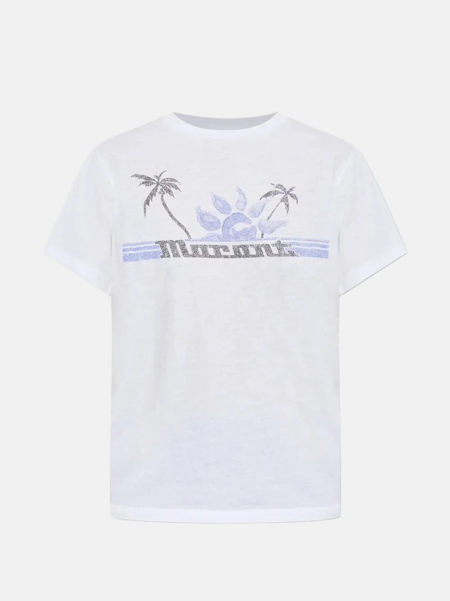 Zewel Tee in White/Blue