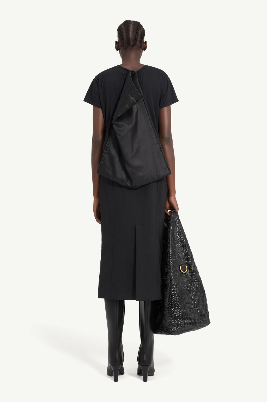 Cotton Jersey T-shirt in Black