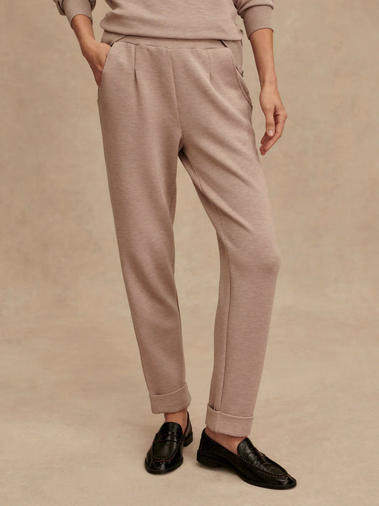 The Rolled Cuff Pant 25" in Taupe Marl