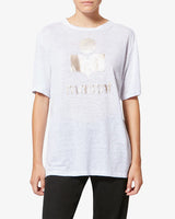 Zewel T-shirt in White/Light Gold