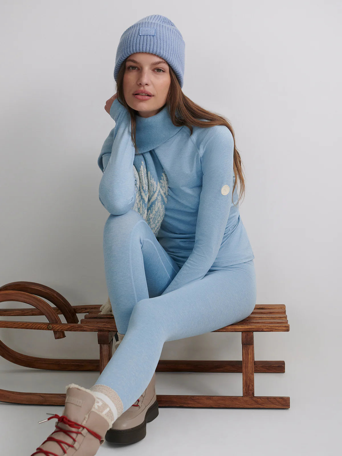 Always Warm Crew Neck Baselayer in Glacier Marl
