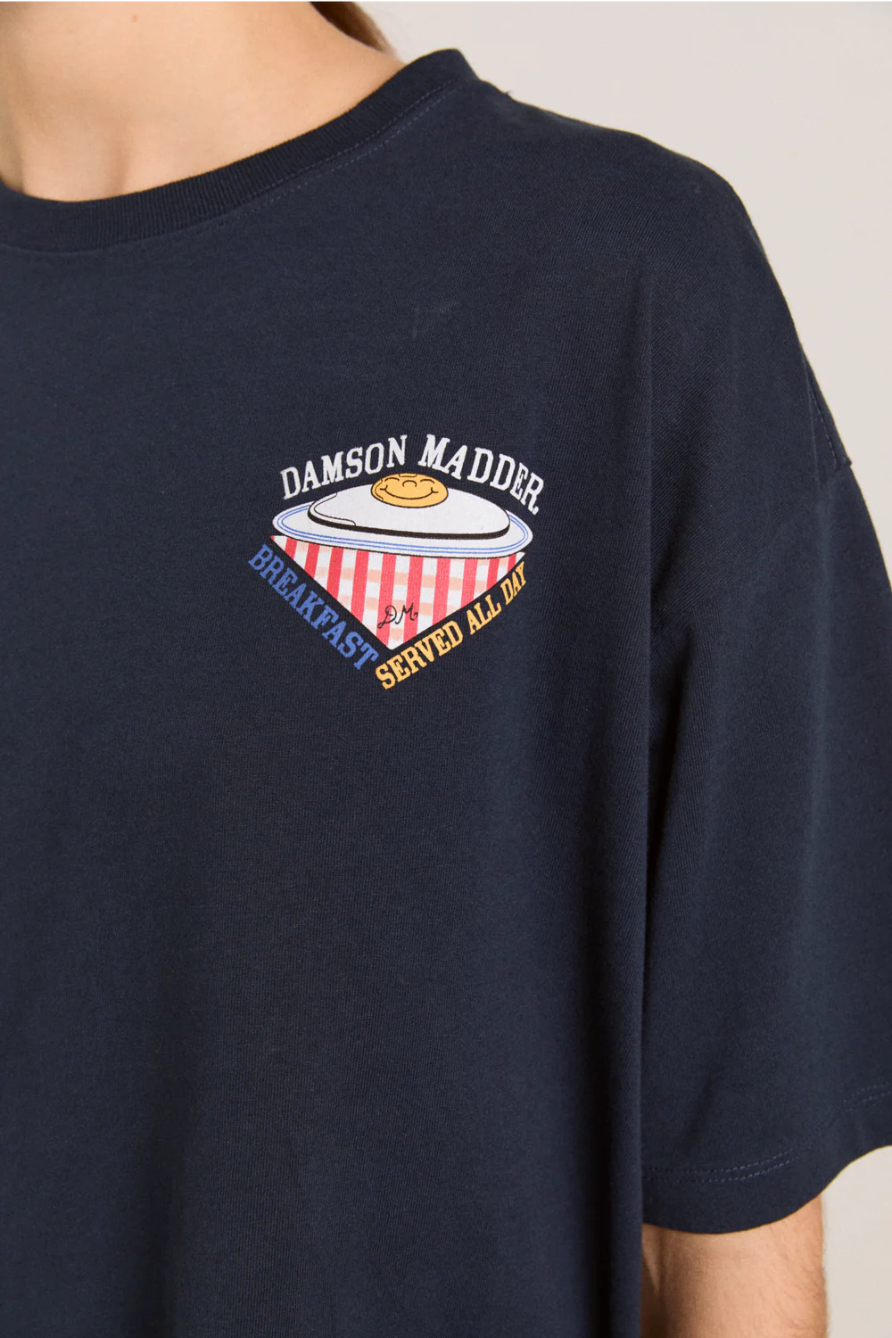 All Day Breakfast Tee in Navy
