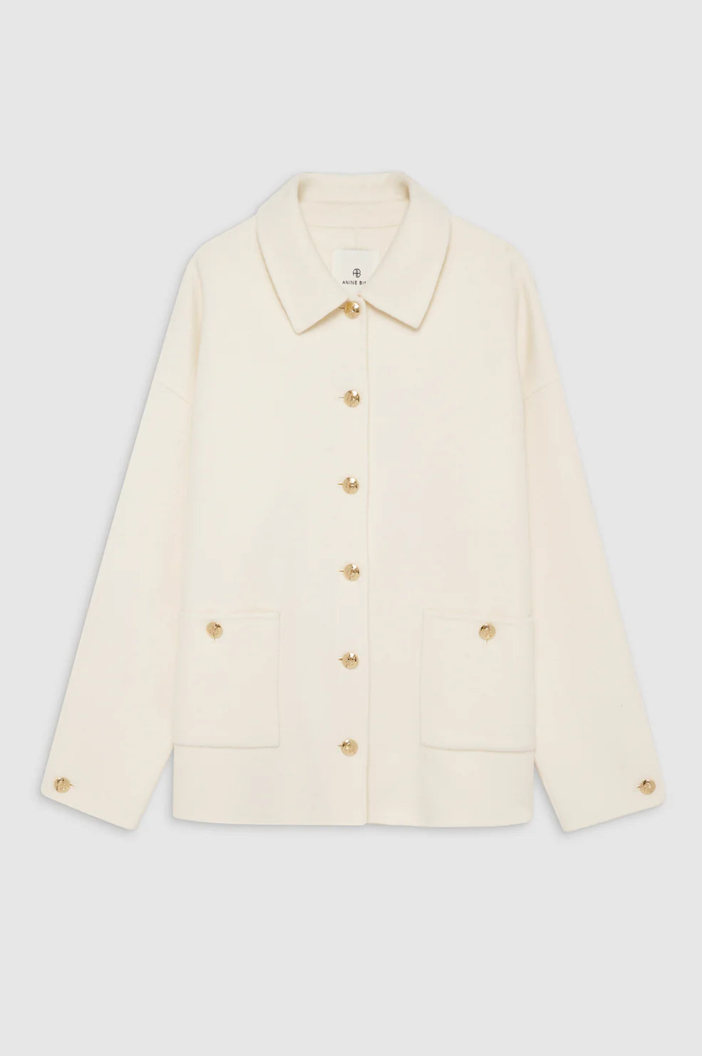 Luca Jacket in Ivory Cashmere Blend