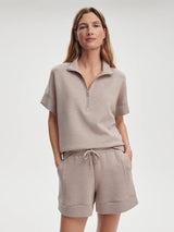Atrium High Rise Shorts 4.5" in Taupe Marl