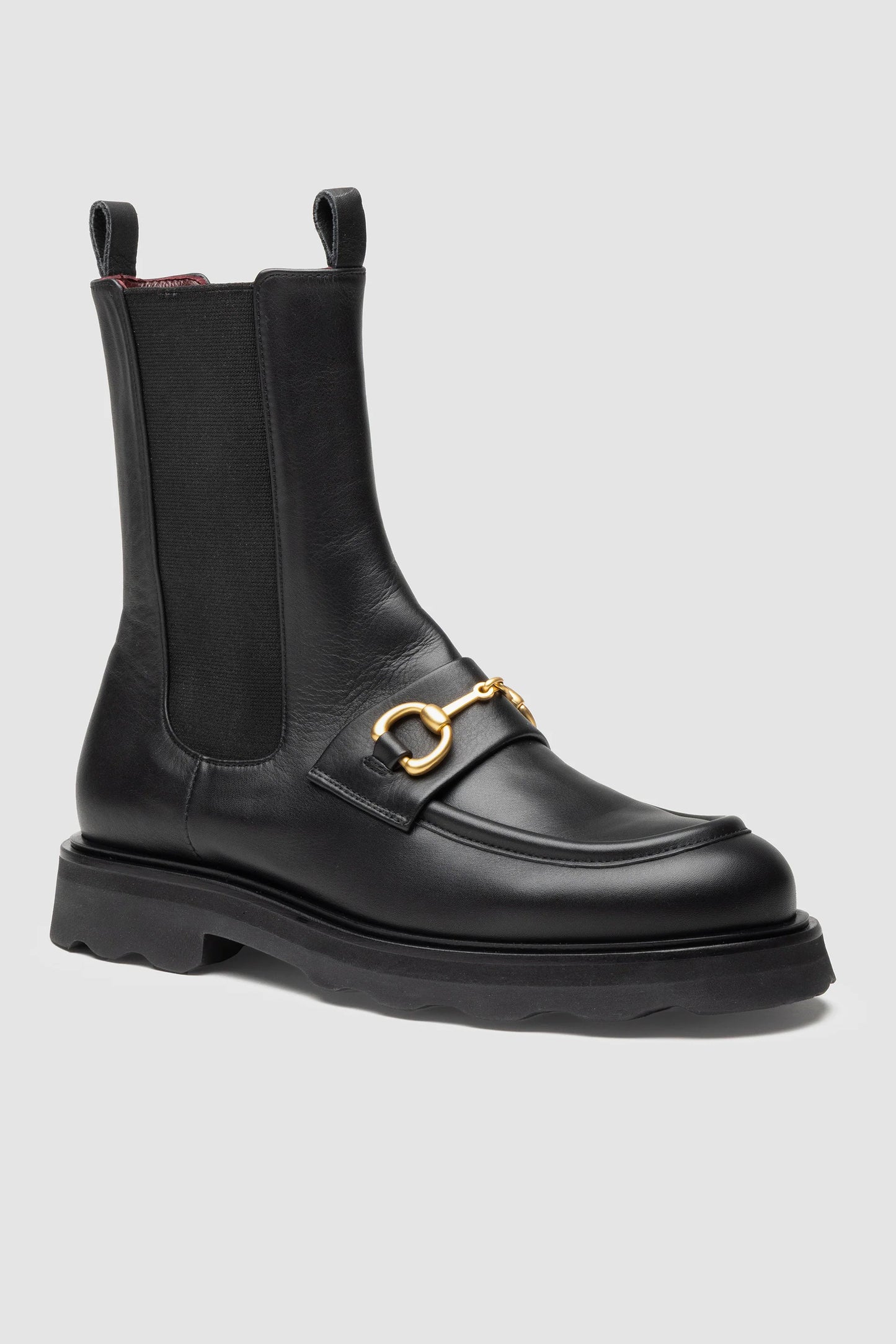 Ankle Boot with Chain in Black