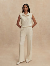 The Wide Leg Pant 30" in Pristine