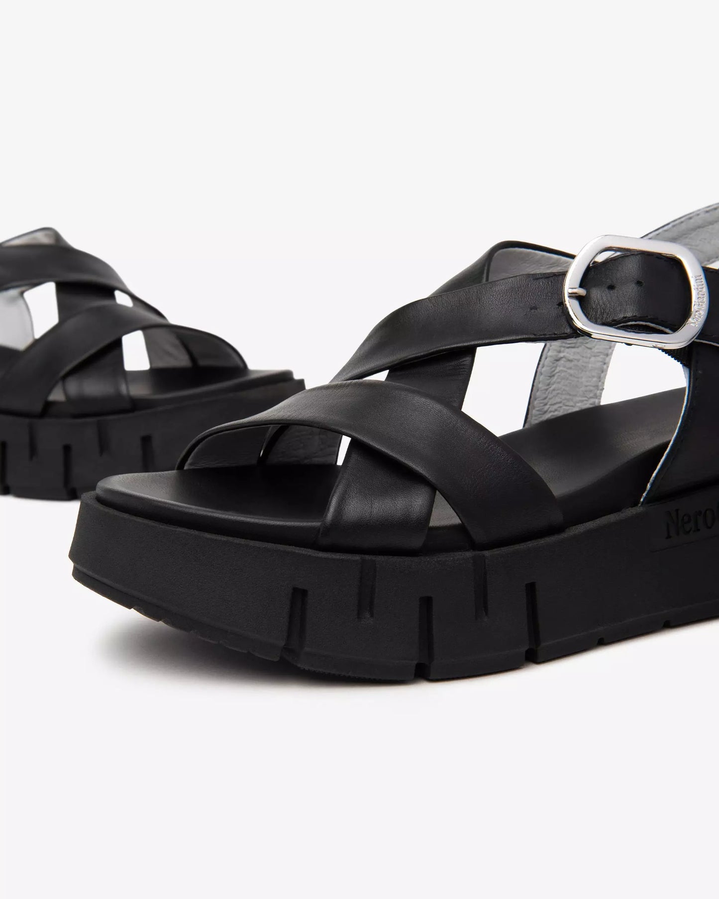 Criss Cross Sandal in Black