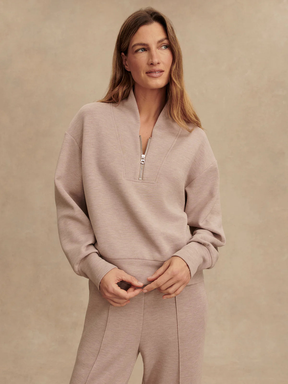 Davidson Sweatshirt in Taupe Marl