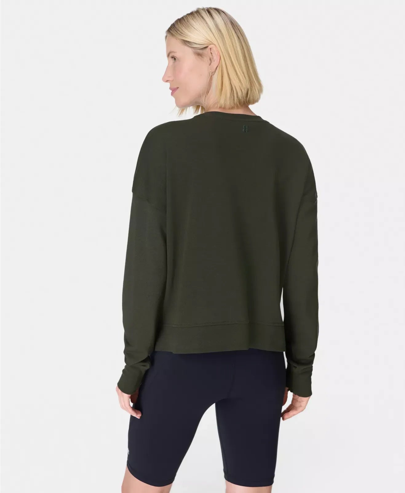 After Class Crop Sweatshirt in Nori Green