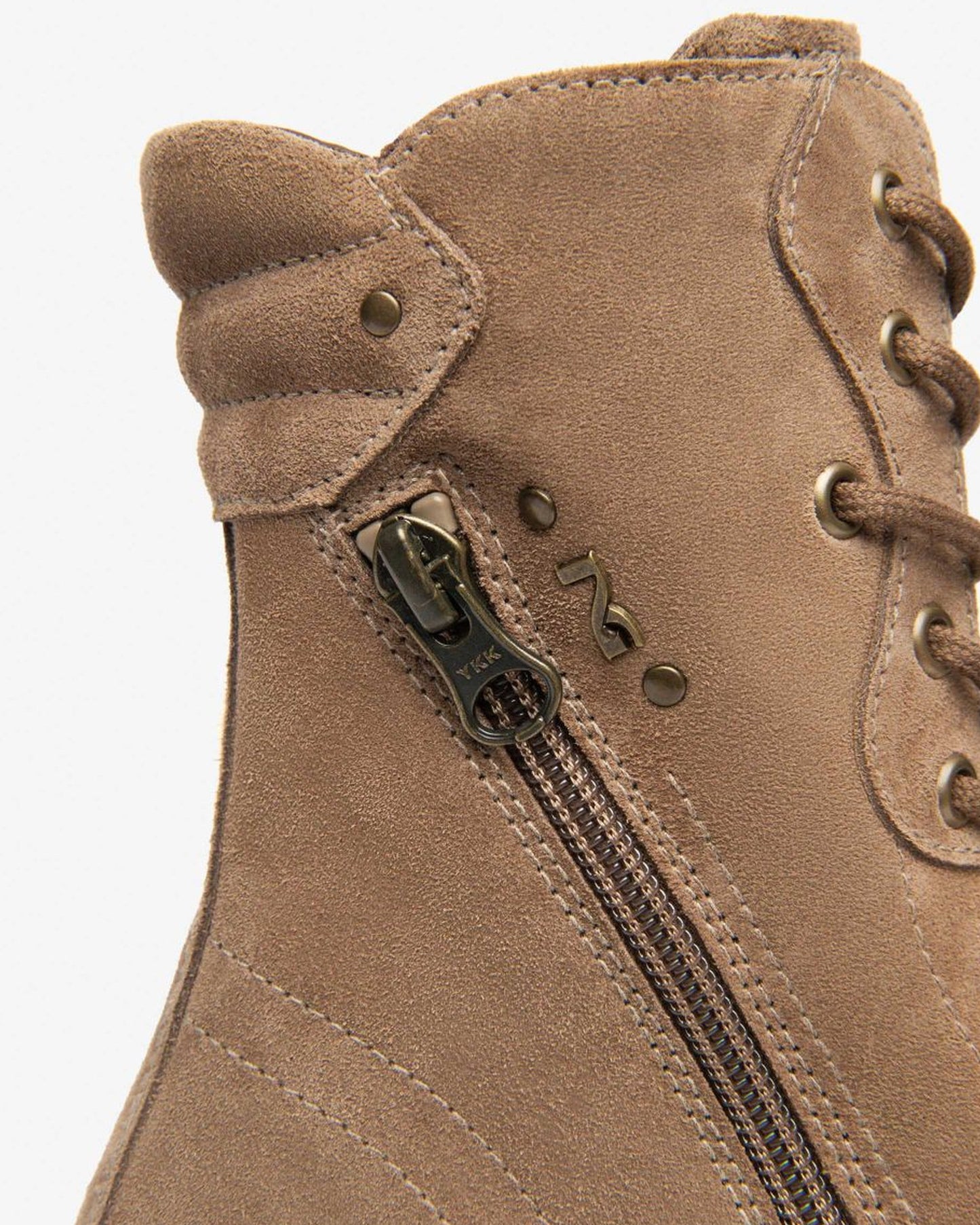 Platform Suede Lace Up Boot in Brown