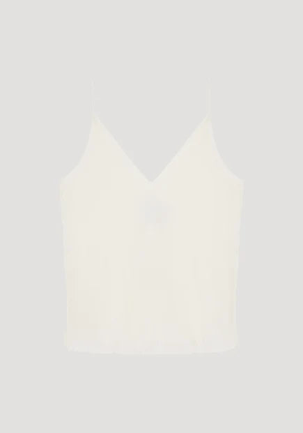 SILK CAMISOLE TOP-CREAM