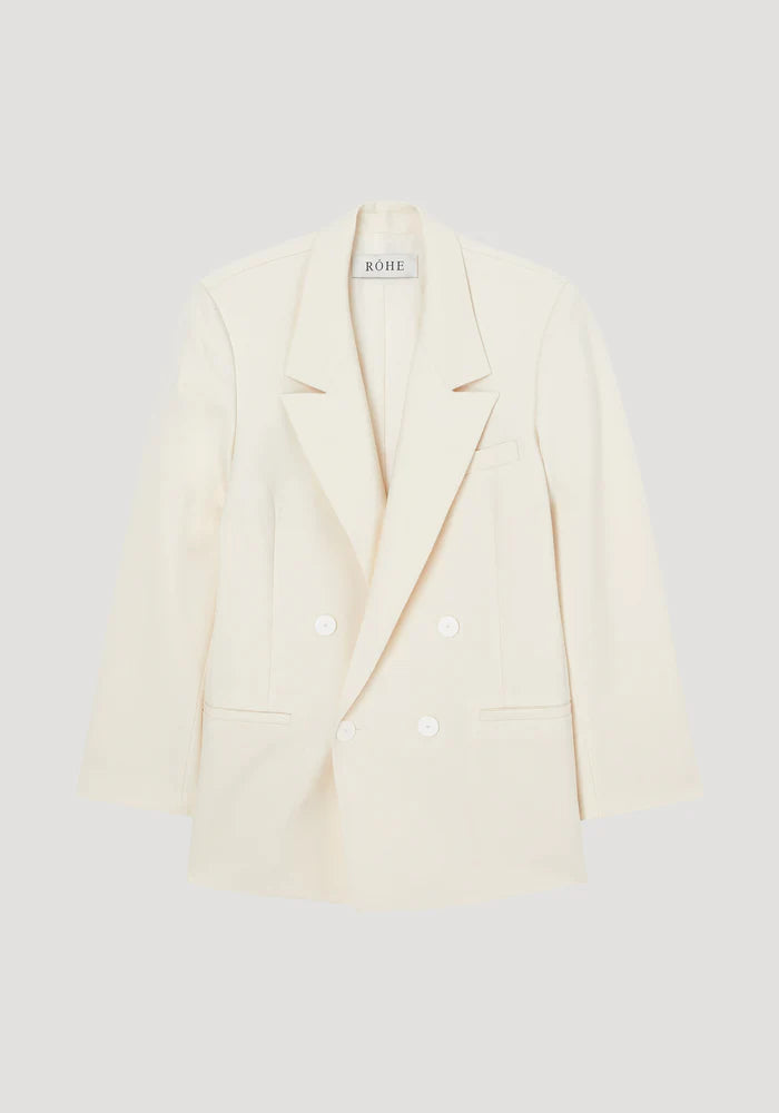 DOUBLE BREASTED BLAZER OFF WHITE - ROHE