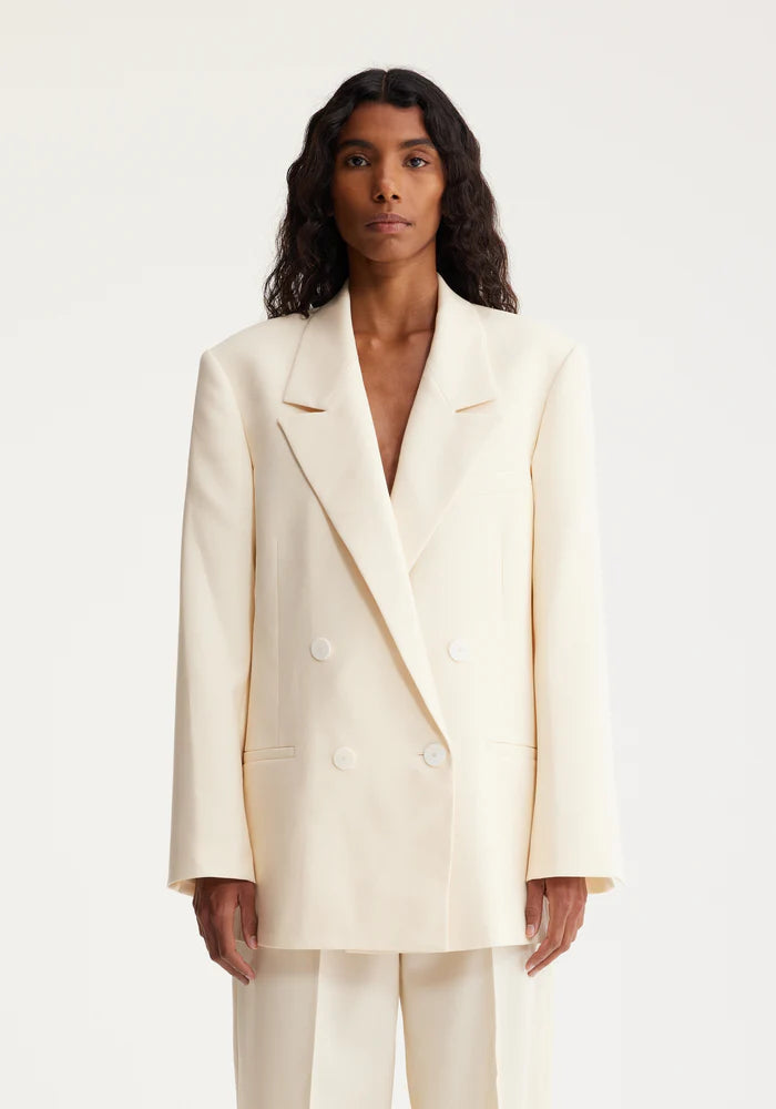 DOUBLE BREASTED BLAZER OFF WHITE - ROHE