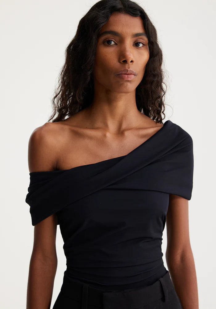 ASYMMETRICAL OFF SHOULDER TOP - ROHE