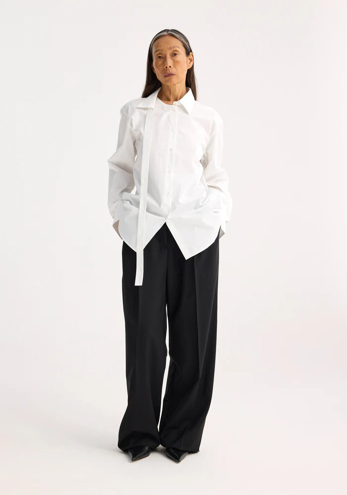 Deconstructed white cotton shirt - Rohe