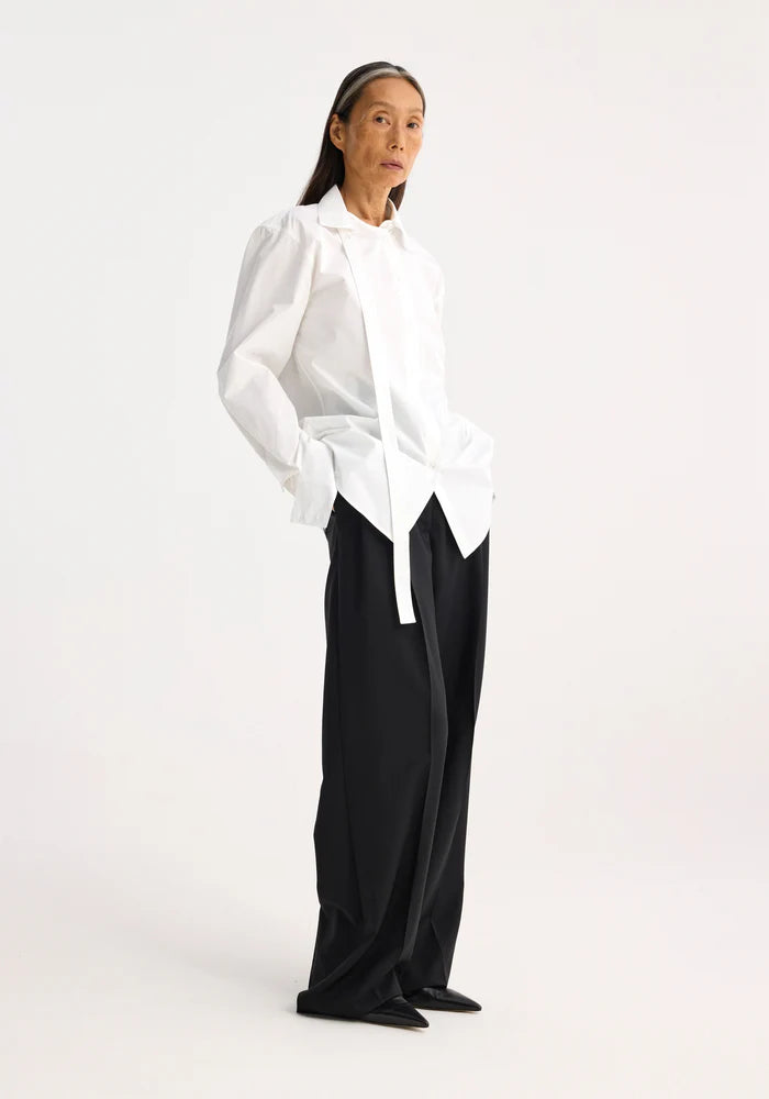 Deconstructed white cotton shirt - Rohe