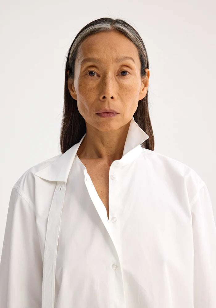 Deconstructed white cotton shirt - Rohe