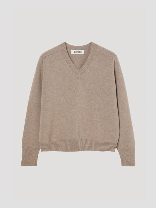 Sleeve Wrap Jumper in Taupe Melange