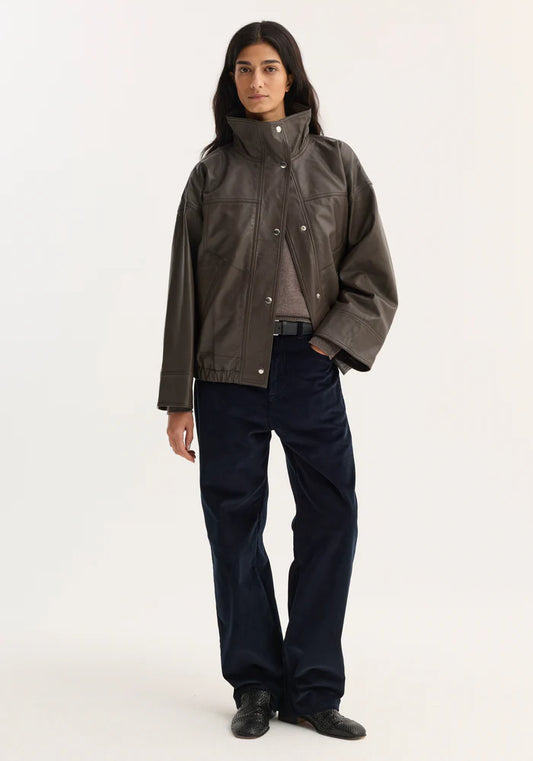 Reinvented Leather Jacket in Earth