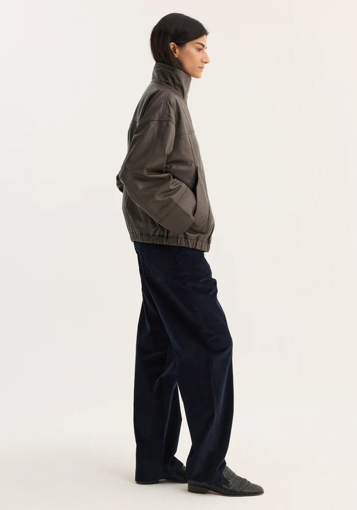 Reinvented Leather Jacket in Earth