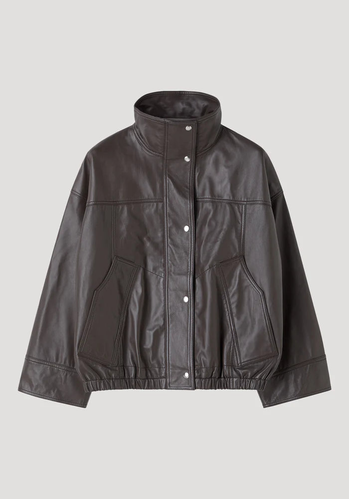 Reinvented Leather Jacket in Earth