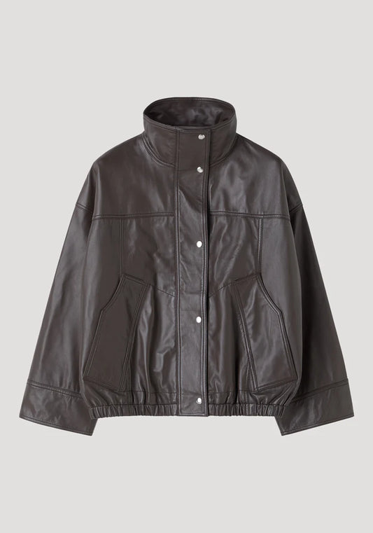 Reinvented Leather Jacket in Earth