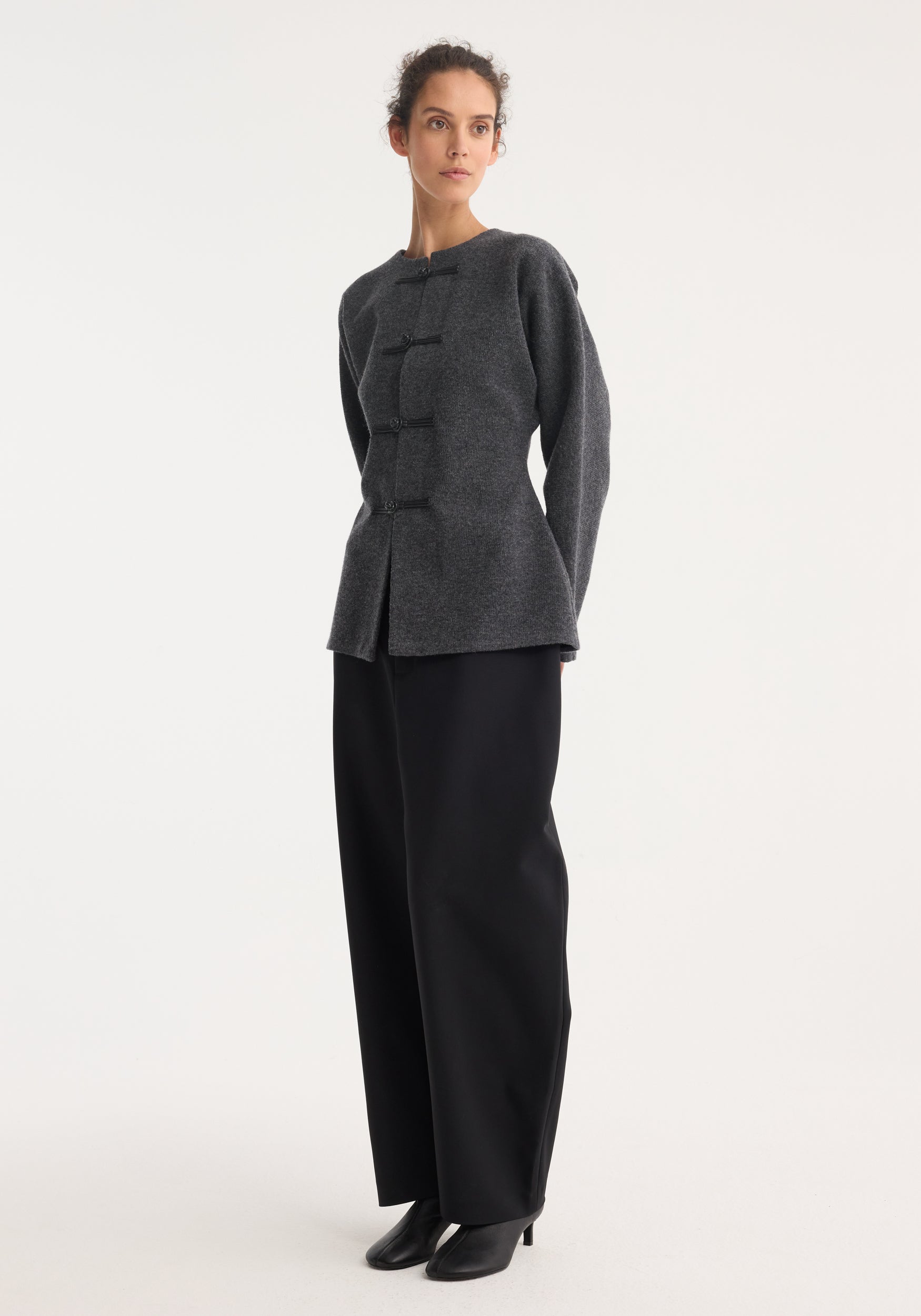 Mandarin waisted cardigan