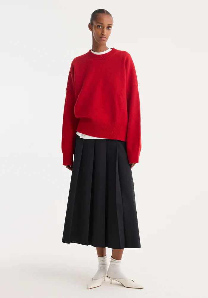 Wool Crewneck in Red