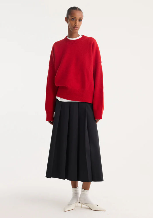 Wool Crewneck in Red