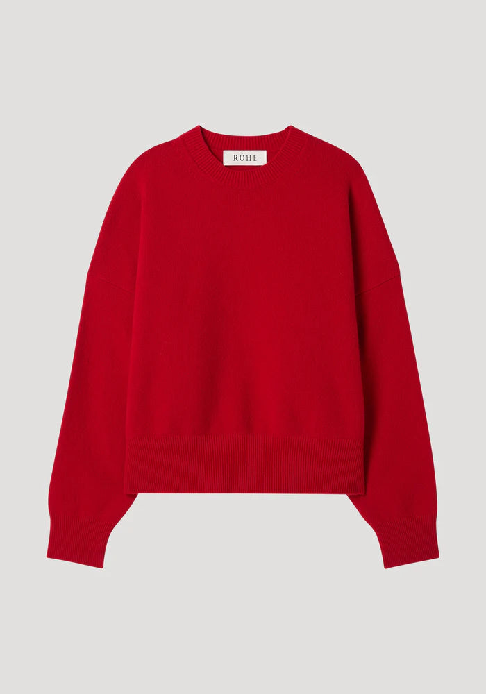 Wool Crewneck in Red
