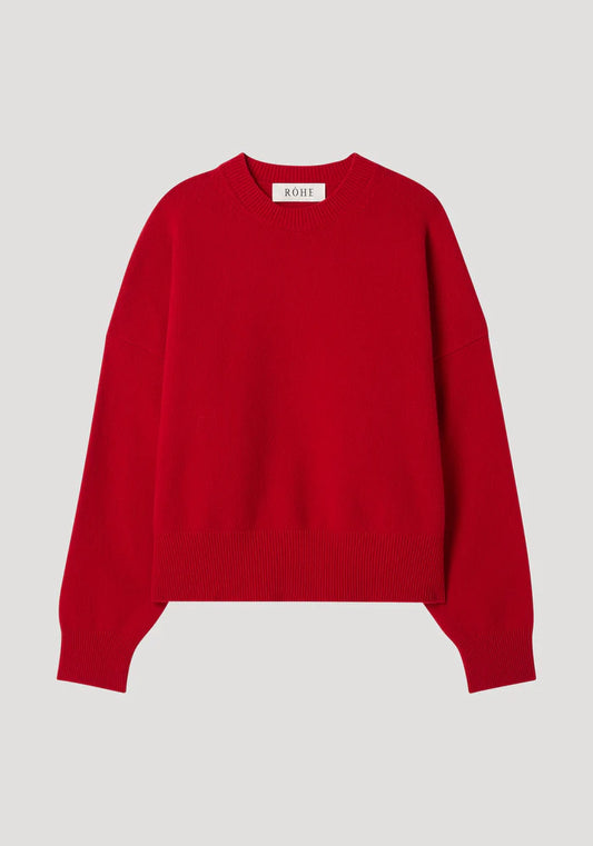 Wool Crewneck in Red