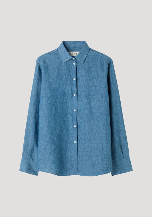 Classic Chambray Shirt in Ocean Blue