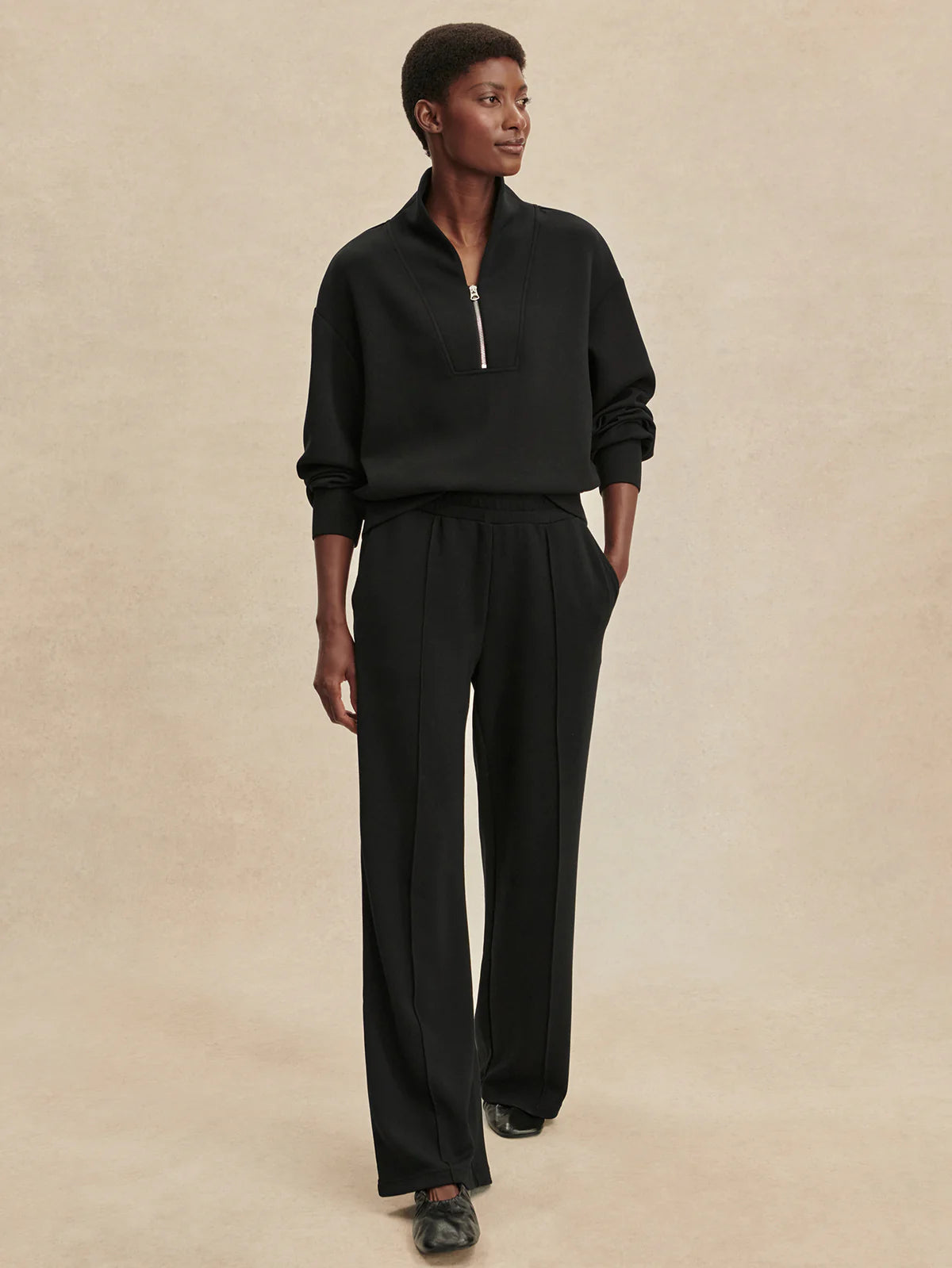 The Wide Leg Pant 28" in Black