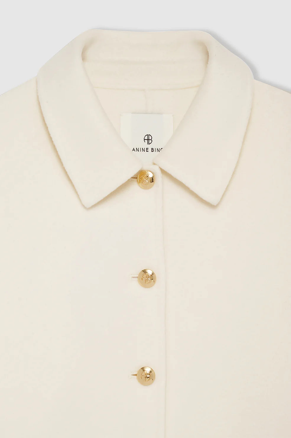 Luca Jacket in Ivory Cashmere Blend