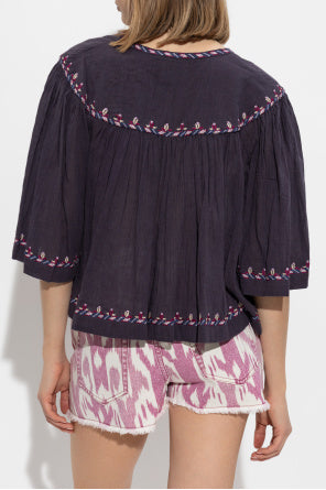 Felicity Blouse in Faded Night/Lilac