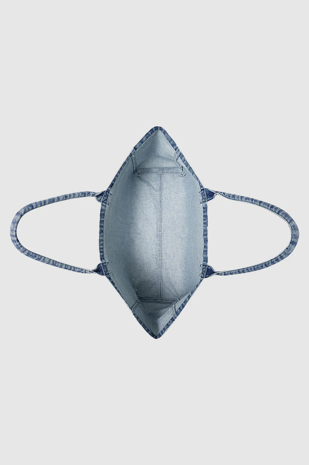 Leo Denim Tote Bag in Shadow Blue