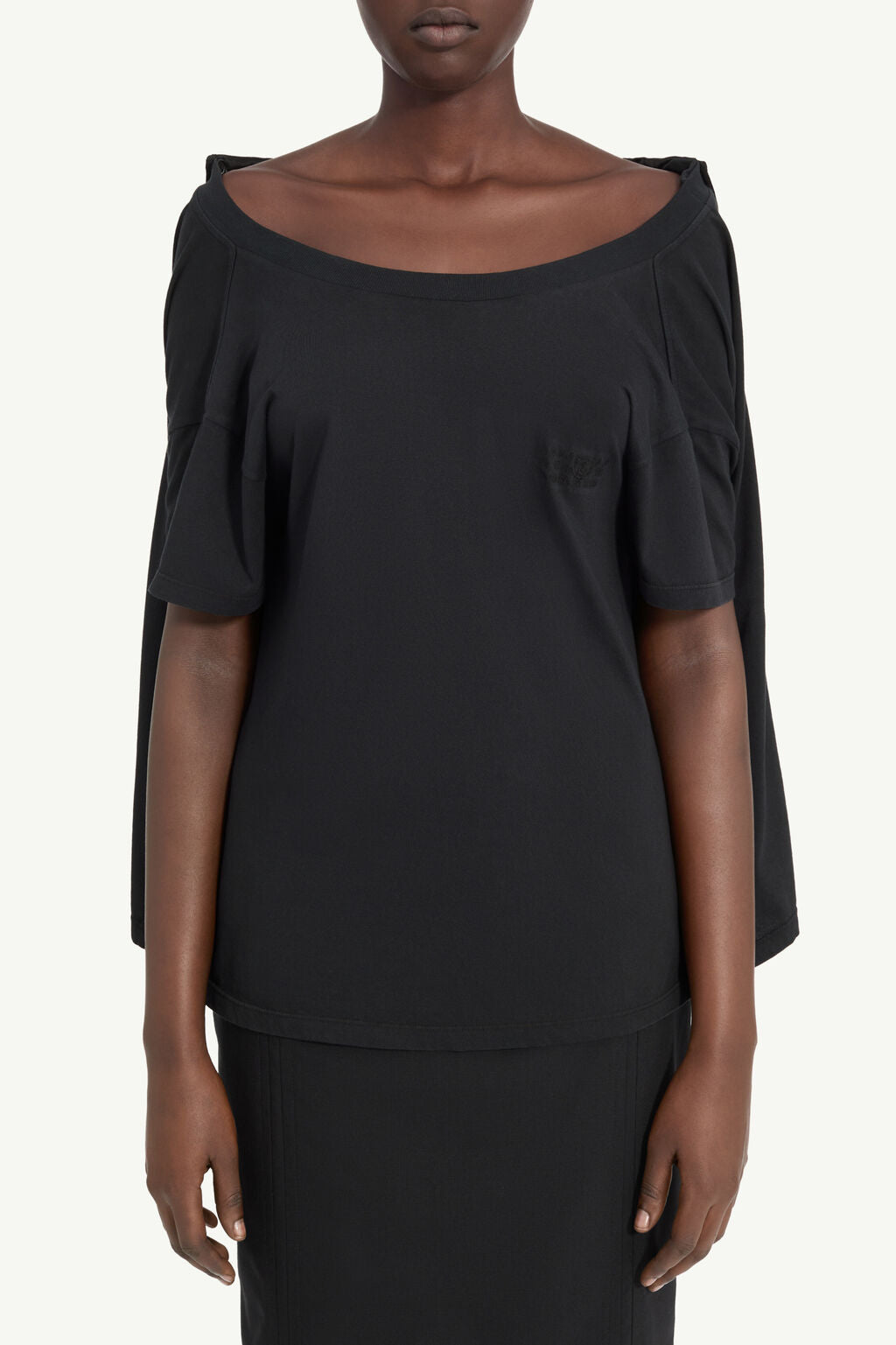 Cotton Jersey T-shirt in Black