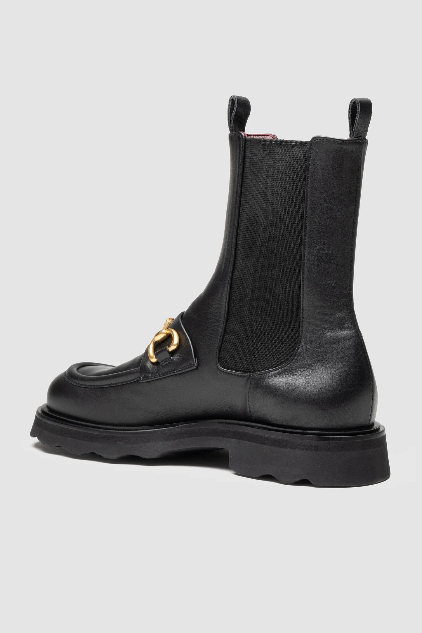 Ankle Boot with Chain in Black