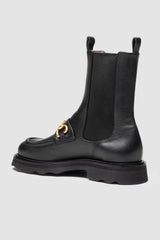 Ankle Boot with Chain in Black
